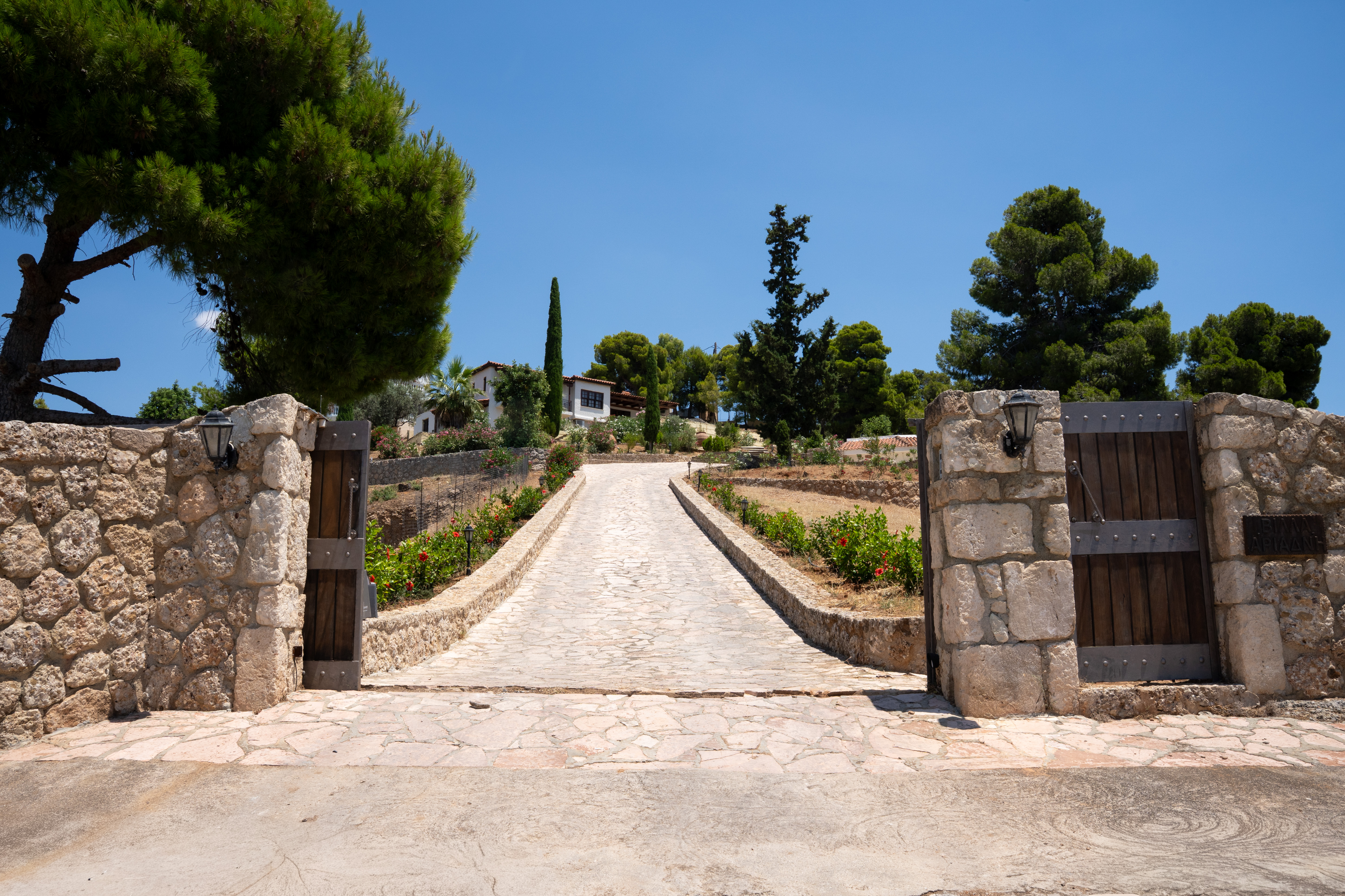 Entrance gate to Villa Ariadne