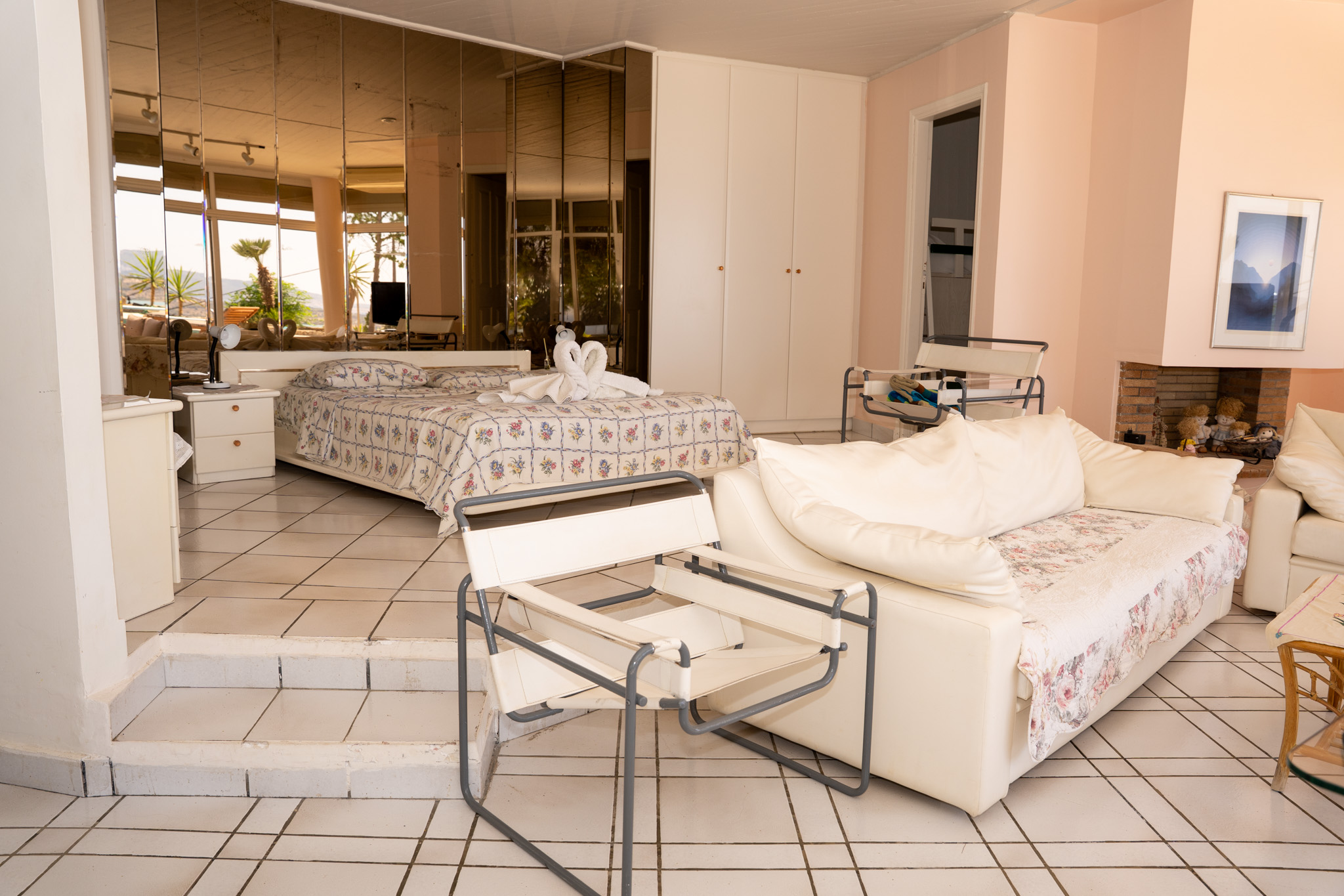 Main living space in the Poolside House