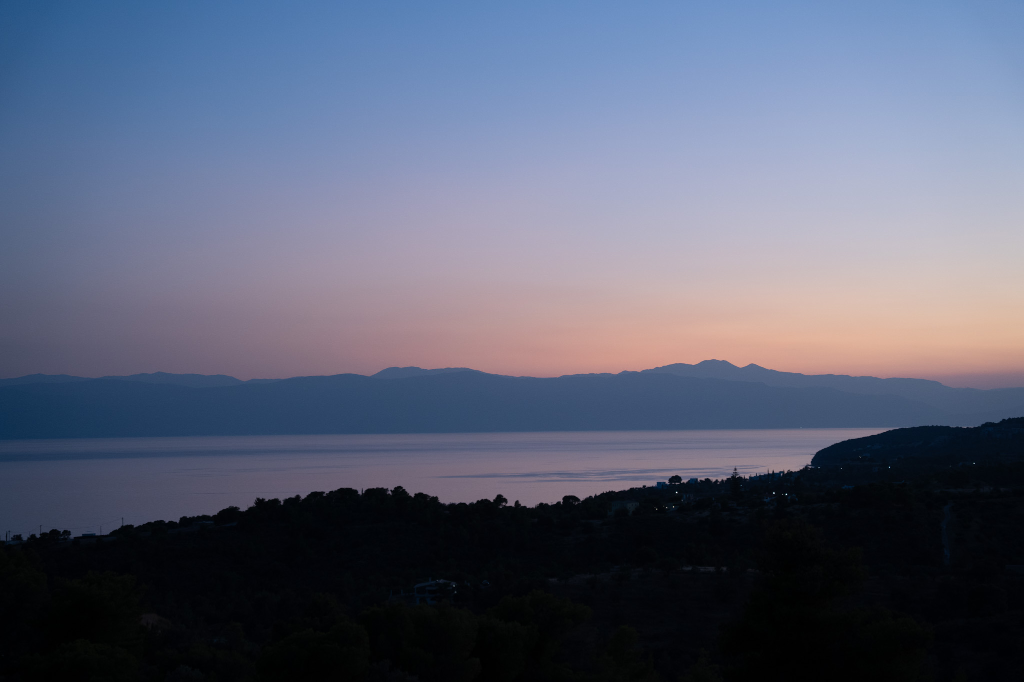Sunset view from the villa